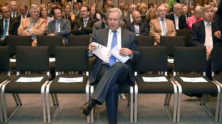 Er hat schon mal seinen Sitzplatz. Nicht im Olympiastadion, aber doch bei der IHK. Klaus Wowereit am Montagmorgen bei der Vorstellung seiner Olympiapläne.