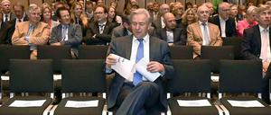 Er hat schon mal seinen Sitzplatz. Nicht im Olympiastadion, aber doch bei der IHK. Klaus Wowereit am Montagmorgen bei der Vorstellung seiner Olympiapläne.