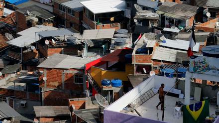 Blick in die Santa-Marta-Favela in Rio