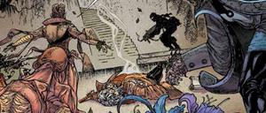 Attentat im Affenstaat. Die Eröffnungsszene aus dem Band.