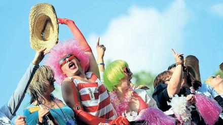 Feiern, als gäbe es kein Morgen. Teilnehmer des CSD in Berlin.