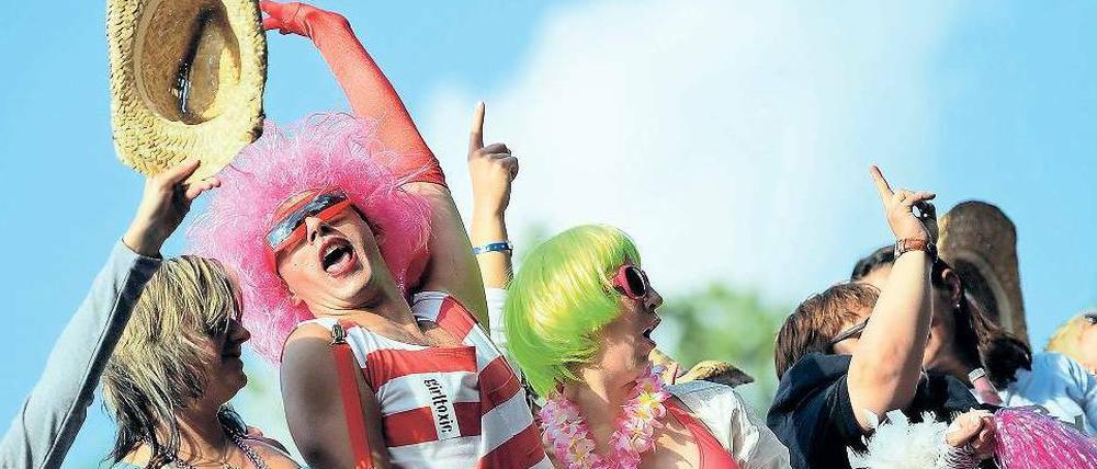 Feiern, als gäbe es kein Morgen. Teilnehmer des CSD in Berlin.