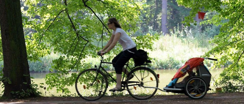 Statt Pferdekutsche. Für eine Schlössertour sind heute auch Fahrräder standesgemäß.
