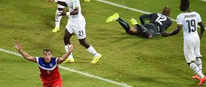 John-Anthony Brooks trifft per Kopf nach einer Ecke zum Sieg für Team USA - und kann es kaum fassen.