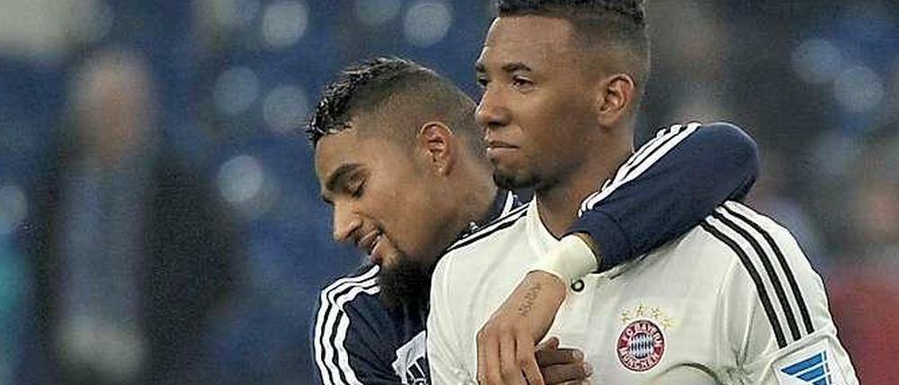 Großes-Bruder-Ding. Über seinen Bruder Kevin-Prince spricht Jerome Boateng (rechts) im Tagesspiegel-Interview, am Samstag in der Printausgabe zu lesen.