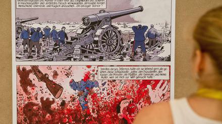 An der Schmerzgrenze. Der Erste Weltkrieg ist eines der Schwerpunktthemen des diesjährigen Internationalen Comic-Salons in Erlangen. Dazu sind zahlreiche Arbeiten von Jacques Tardi zu sehen.
