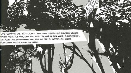 Schwarz-weiße Welten. Eine Seite aus dem besprochenen Band.