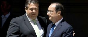 Treffen in Paris. Vizekanzler Sigmar Gabriel (links) und Frankreichs Staatschef François Hollande.