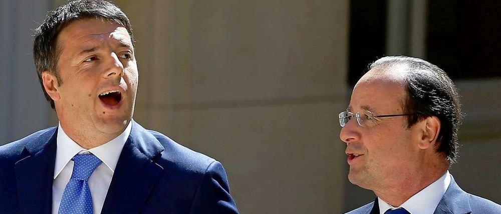 Frankreichs Präsident Francois Hollande (rechts) und Italiens Premierminister Matteo Renzi wollen in der Krise neue Schulden machen. Ein richtiger Schritt, findet unser Autor.