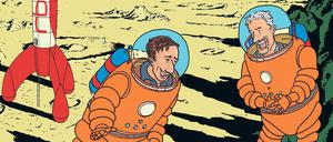 Frei nach Hergé. Offensichtlich von „Tim und Struppi“ inspiriert ist das Mondfahrer- Blatt des zeichnenden „Tatort“-Stars Boris Aljinovic. 