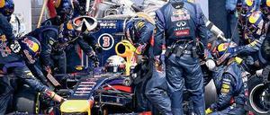 Beschleunigte Talfahrt. Wieder hat ein technischer Defekt Sebastian Vettel am Sonntag ausgebremst.Foto: AFP