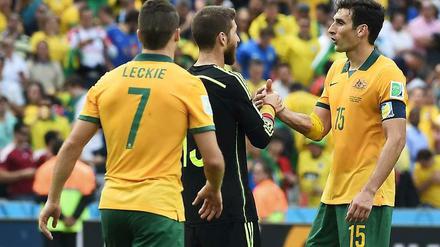 Versöhnlicher Abschied: Spaniens Ramos und Australiens Jedinak.