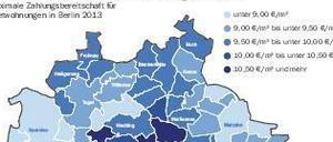 Bevorzugte Wohnlagen in Berlin: Zentrum und Südwesten sind am begehrtesten.