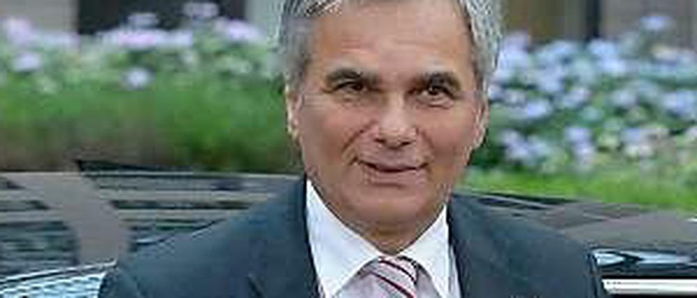 Der österreichische Bundeskanzler Werner Faymann verlangt eine schnelle Entscheidung zugunsten von Juncker.