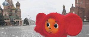 Rote Ohren auf rotem Platz.