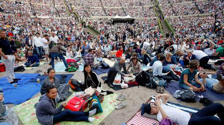 Belegte Plätze in der Waldbühne. Fast 20.000 Besucher kamen zum Sommerkonzert. 
