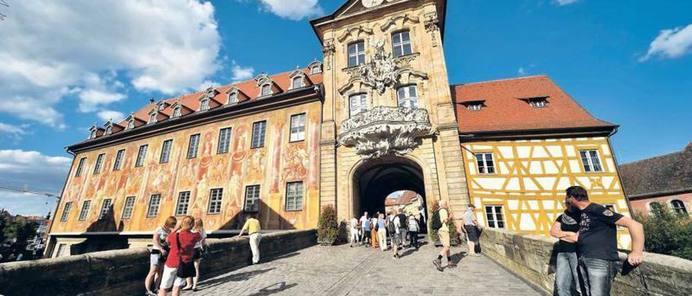 Bamberg macht was her. Auch das Alte Rathaus an der Oberen Brücke ist schmuck. 