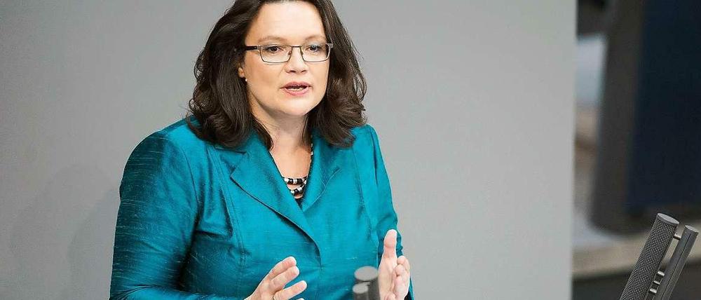 Begrüßt die Einführung des gesetzlichen Mindestlohns: Bundesarbeitsministerin Andrea Nahles.