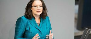 Begrüßt die Einführung des gesetzlichen Mindestlohns: Bundesarbeitsministerin Andrea Nahles.