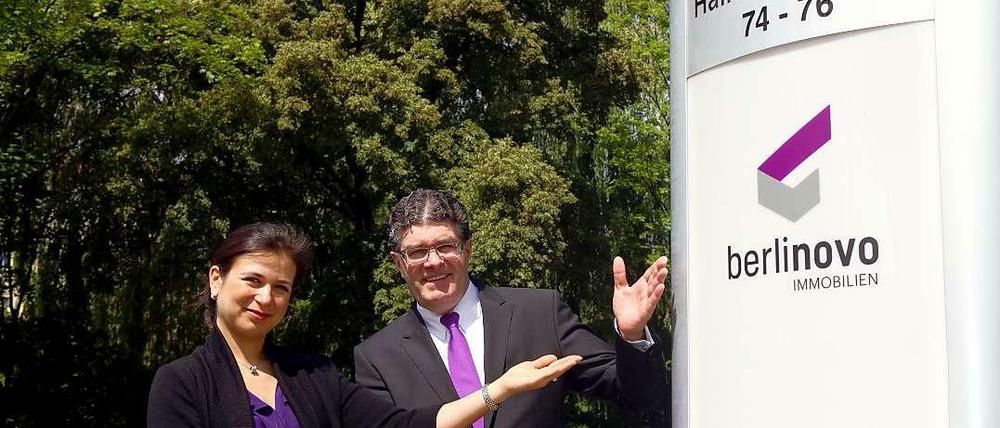 Wohnungen zu verkaufen! Roland Stauber und Kira Baitalskaia leiten die geschäfte der Berlinovo.