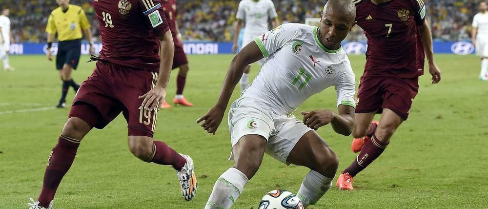 Der Algerier Brahimi sucht sich eine Seite, über die sie dann viel Druck erzeugen.