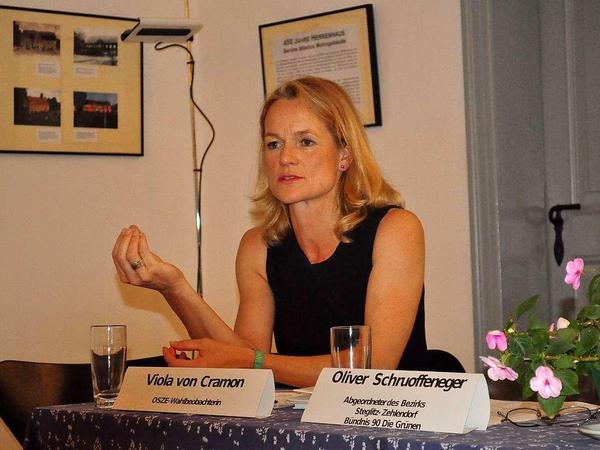 Viola von Cramon, Grünen-Politikerin im Bundestag, war als Wahlbeobachterin der Organisation für Sicherheit und Zusammenarbeit in Europa (OSZE) bis vor kurzem noch in der Ukraine.