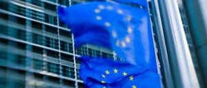 EU-Flaggen vor dem Sitz der Europäischen Kommission in Brüssel. Hier Einfluss zu gewinnen, ist das Ziel tausender Lobbyisten.