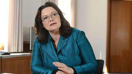 Arbeitsministerin Andrea Nahles im Tagesspiegel-Interview.