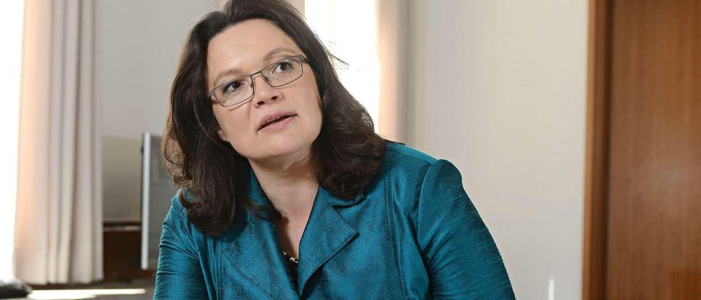 Arbeitsministerin Andrea Nahles im Tagesspiegel-Interview.
