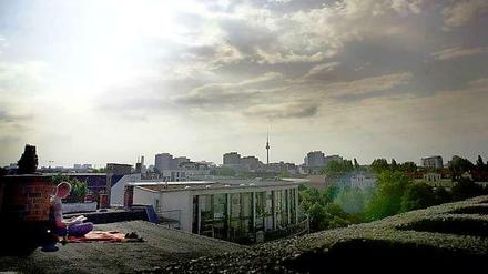 Lohn des Roofers: Aussicht über die Dächer Berlins.