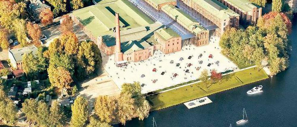 Das neue Meilenwerk auf der Havelinsel Eiswerder. Es wird nicht nur ein Zentrum für Oldtimer inmitten trutziger Backsteinfassaden. Auch Manufakturen und gastronomische Angebote finden hier ihren Platz.