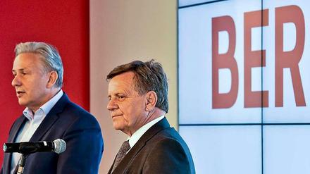 Klaus Wowereit und Hartmut Mehdorn