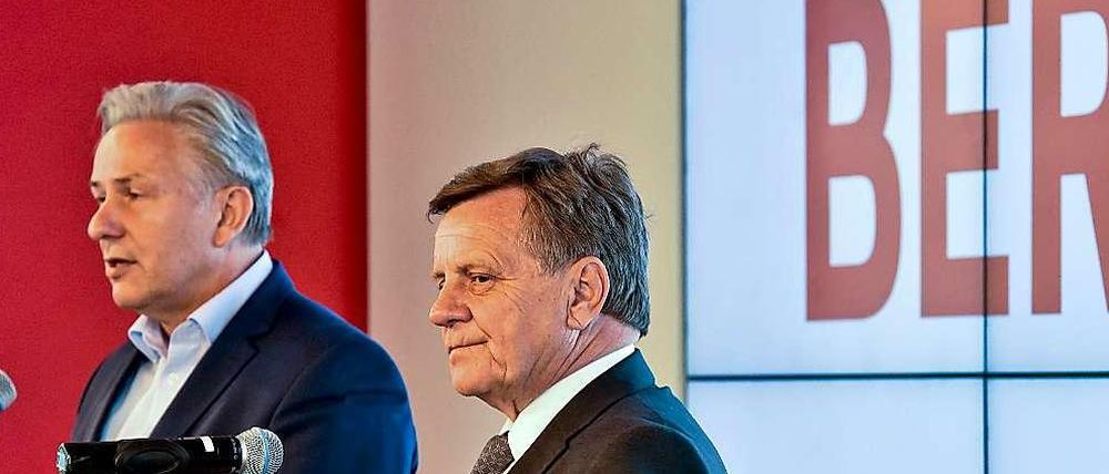 Klaus Wowereit und Hartmut Mehdorn