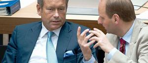 Streithähne. Die Senatoren Ulrich Nußbaum (links) und Thomas Heilmann sind mal wieder anderer Meinung. Das kommt öfter vor. 