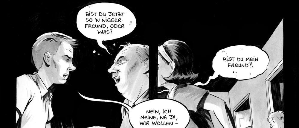 Traurige Realität: Eine Seite aus "Das Schweigen unserer Freunde".