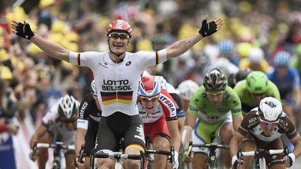 Vorne weg. Andre Greipel sprintet in Reims zum Sieg.
