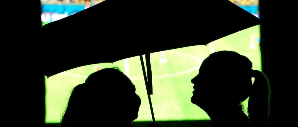 Bei der Übertragung des WM-Halbfinales herrschte kein Publib-Viewing-Wetter