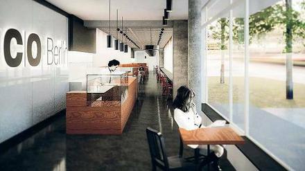 Reinkommen zum Rausgucken. Im Amerika-Haus wird es für die Galeriebesucher auch ein Café geben. 
