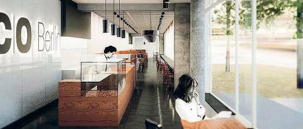 Reinkommen zum Rausgucken. Im Amerika-Haus wird es für die Galeriebesucher auch ein Café geben.