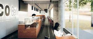 Reinkommen zum Rausgucken. Im Amerika-Haus wird es für die Galeriebesucher auch ein Café geben. 