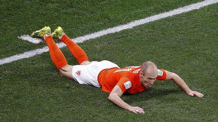 Am Boden. Arjen Robben bleibt nur das kleine Finale.