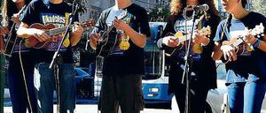 Friede, Freude, Klampfe. Jüdische und arabische Jugendliche treten auf.