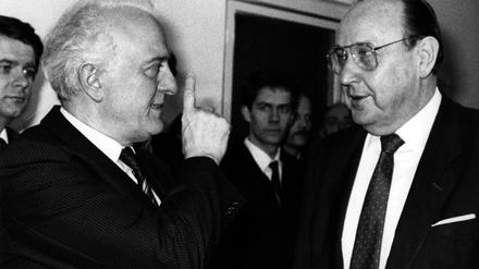 Freunde, Partner: Eduard Schewardnadse und sein deutscher Kollege Hans-Dietrich Genscher (rechts)