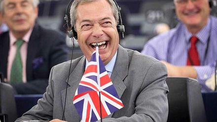 Nigel Farage, Vorsitzender der euroskeptischen UKIP aus Großbritannien. 