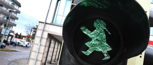 Eine Ampelfrau im bayrischen Sonthofen. In Berlin wird es vorerst keine weiblichen Symbole geben.