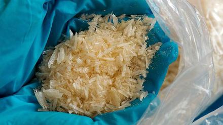 In einer Berliner Laubenkolonie soll die Angeklagte mit Crystal Meth gedealt haben. 