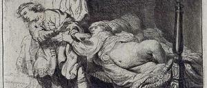 Deftig. Rembrandt Radierung "Josephs Verführung" von 1634.