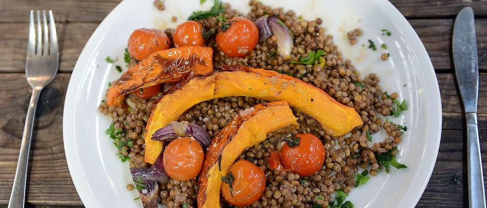 28 vegane Restaurants gibt es inzwischen in Berlin. Hier ein veganes Gericht in Kreuzberg.
