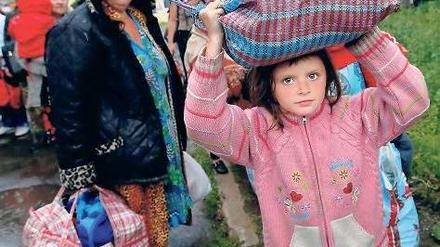 Der Flüchtlingsstrom aus dem Osten der Ukraine reißt nicht ab. 