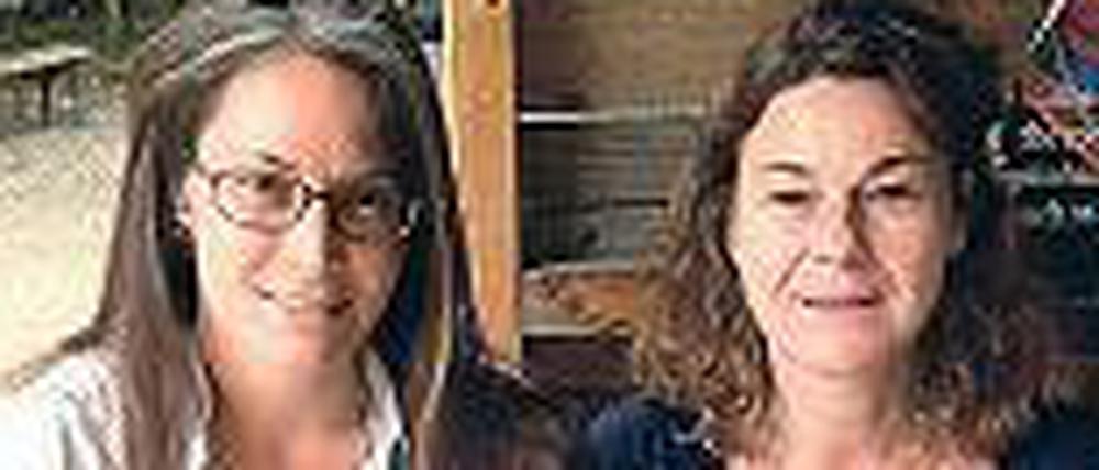 Katja von Helldorff und Simone Kellerhoff vermitteln Materialien.